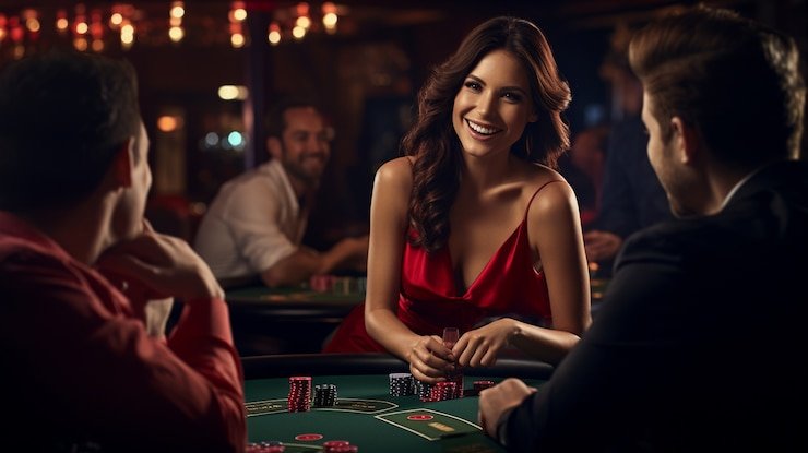 Antarmuka permainan Infinite Blackjack dengan papan kartu dan opsi taruhan